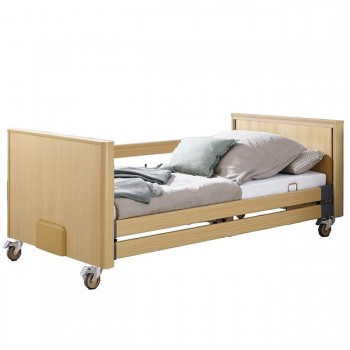 Elektricky polohovateľné lôžko, dreveny rošt, zdvih 32-72cm, 230V, plné čelá