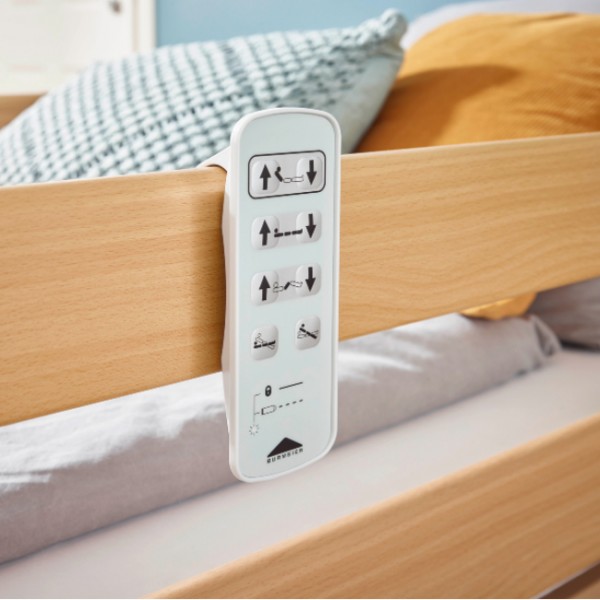Elektricky polohovateľné lôžko, drevený rošt, zdvih 40-80cm, 24V, bezdrôtový ovládač